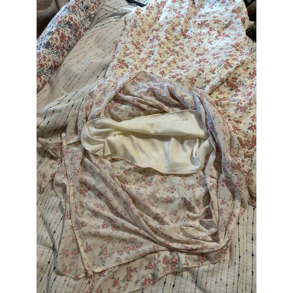 Y2K Floral Spaghetti Strap Dress Kirious Los Angeles Size XL - Picture 6 of 7